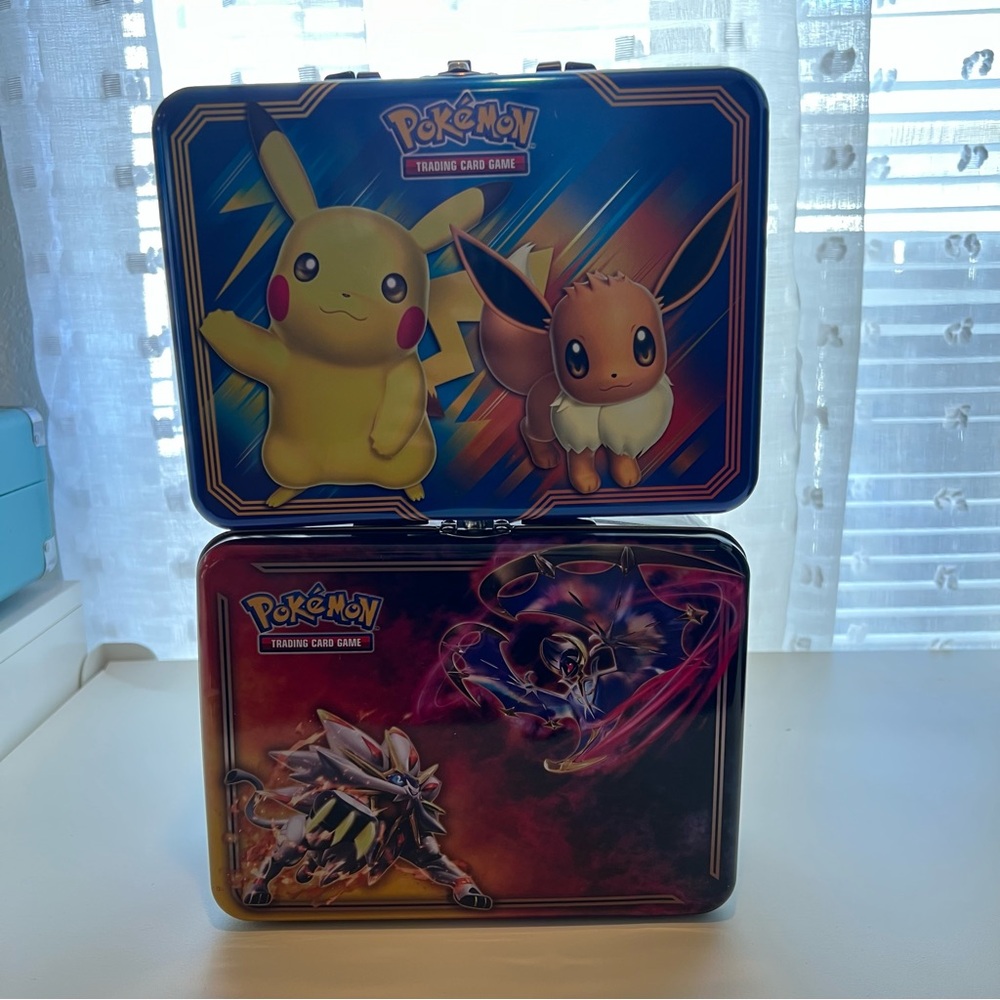 2 EMPTY Pokemon Tin Boxes